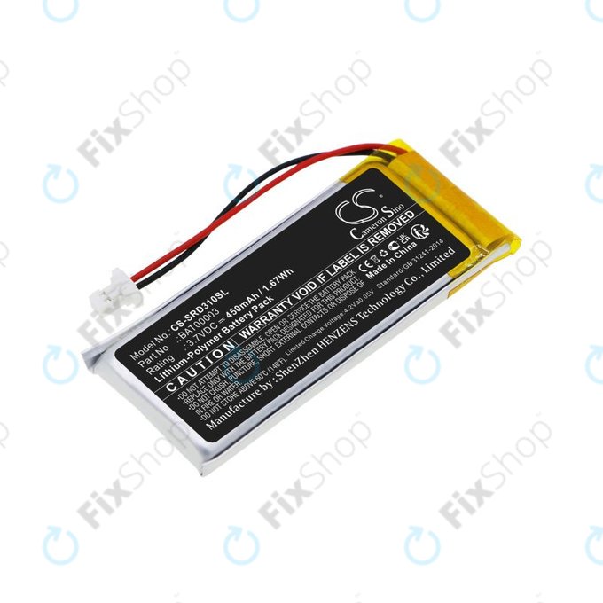 Batterie pour Cardo Q1, Q3, 450mAh, Li-Pol, 3.7V, BAT00003, HQ