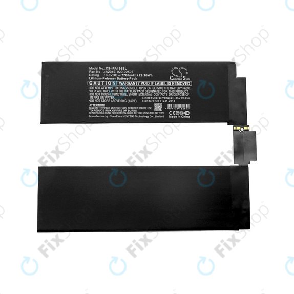 Apple iPad Pro 11.0 (1st Gen 2018) - Batterie A2042, 020-02507 7700mAh HQ