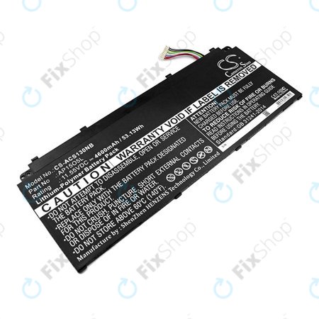 Batterie pour Acer Aspire S13, Chromebook R13, 4600mAh, Li-Pol, 11.55V, AP15O3K, HQ