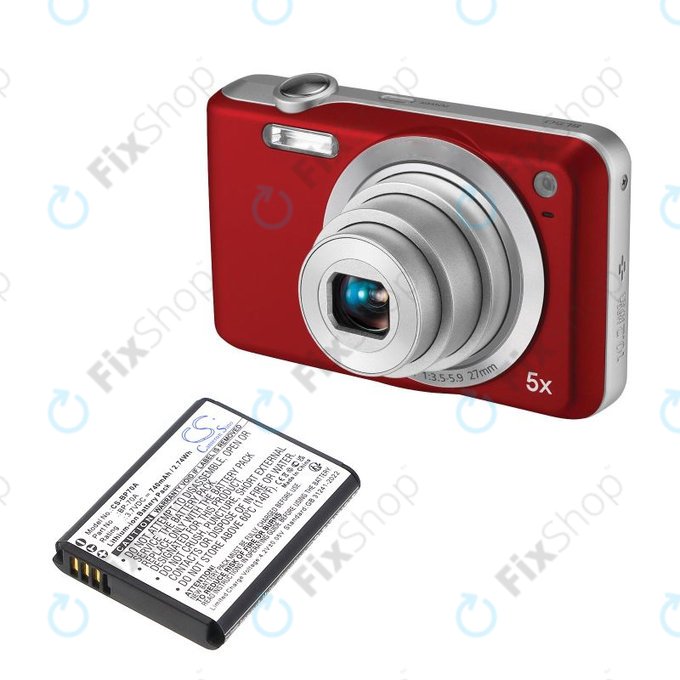 Batterie pour Samsung ES, ST, 740mAh, Li-Ion, 3.7V, BP-70A, HQ