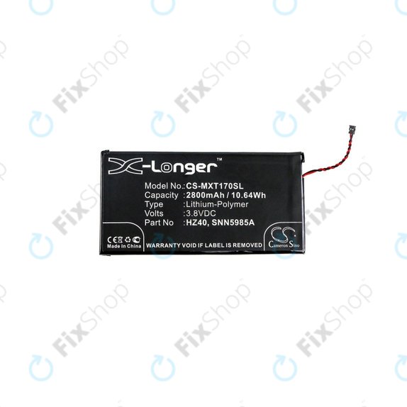 Batterie pour Motorola Moto Z2 Play XT1710-09, 2800mAh, Li-Pol, 3.8 V, HZ40, HQ