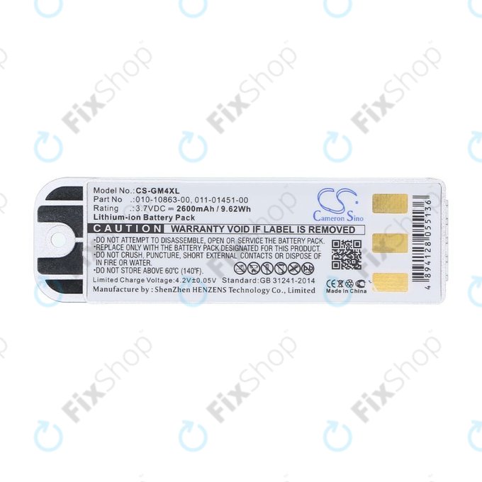 Batterie pour Garmin Zumo 400, 550, 2600mAh, Li-Ion, 3.7V, 010-10863-00, 011-01451-00, HQ