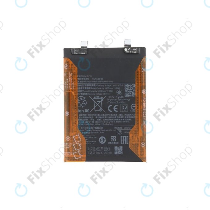Xiaomi Poco F5, X5 Pro, Redmi Note 12 Pro 5G - Batterie BP4K 5000mAh