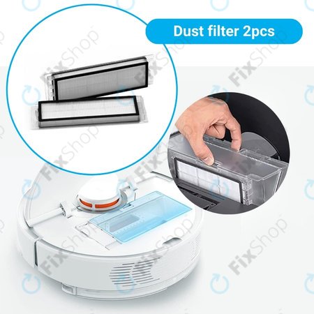 Xiaomi Roborock S5, S5 Max, S6, S6 MaxV, S6 Pure, S7, S7 MaxV, Mi Robot Vacuum Mop 1C, 1S, Xiaowa E2, Lite C10 - Kit de démarrage (Noir)