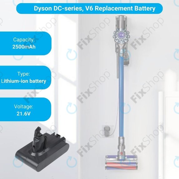 Dyson DC-series, V6 - Batterie Li-Ion 2500mAh HQ