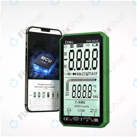 Baku BA-8233 - Écran tactile du multimètre numérique professionnel