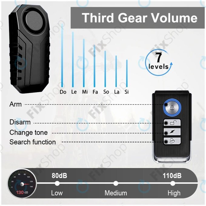 Alarme Anti-vol Sans Fil avec Télécommande