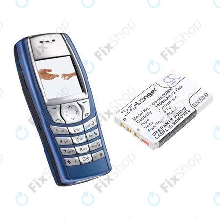 Batterie pour Nokia 7250i, 6610, 6585, 6560, 6200, 6220, 1000mAh, Li-Ion, 3.7V, BLD-3, HQ