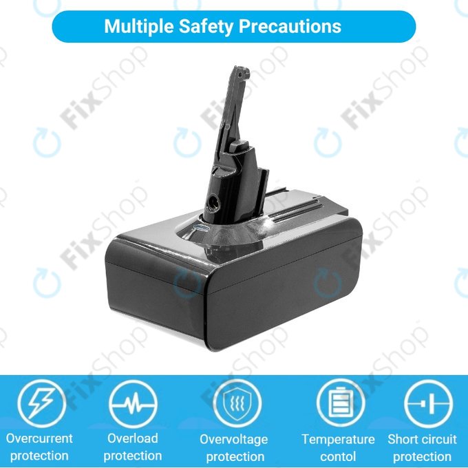 Dyson V8 - Batterie 215681, PM8-US-HFB1497A Li-Ion 5000mAh HQ