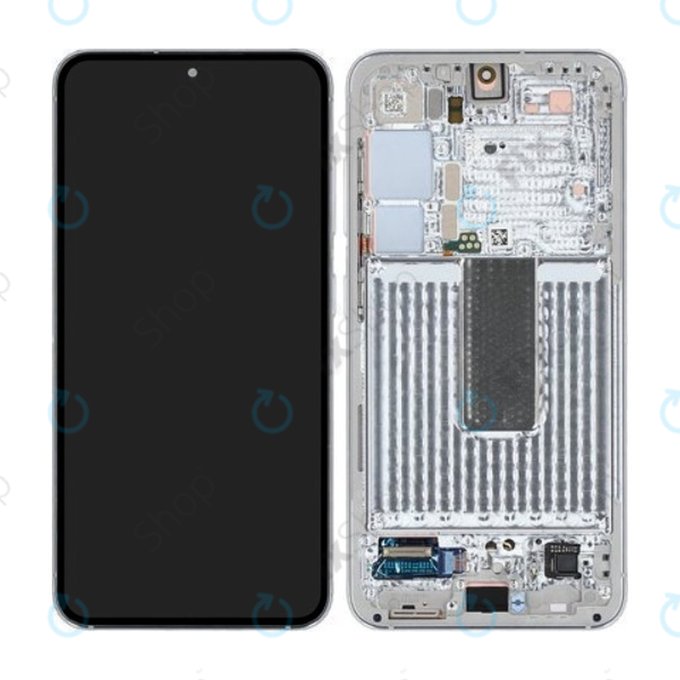 Samsung Galaxy S23 S911B - Écran LCD + Écran Tactile + Cadre (Lime) - GH82-30481F, GH82-30480F Genuine Service Pack