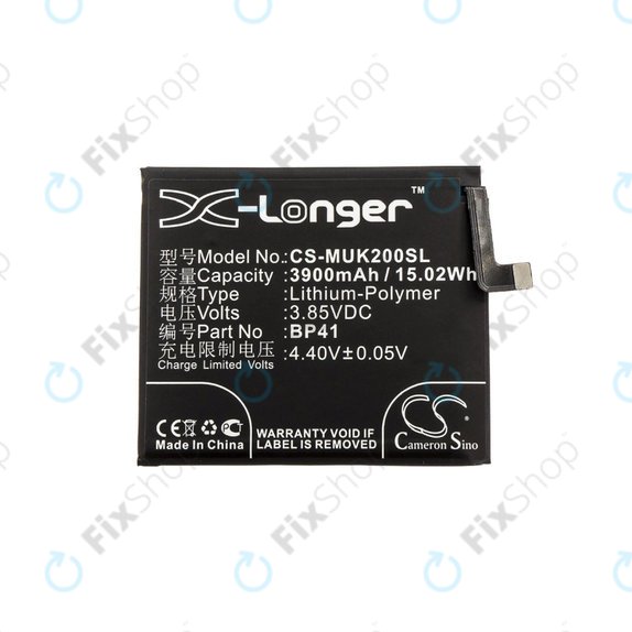 Batterie pour Xiaomi Mi 9T, Redmi K20, 3900mAh, Li-Pol, 3.85 V, BP41, HQ