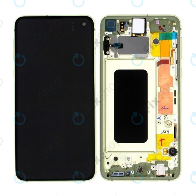 Samsung Galaxy S10e G970F - Écran LCD + Écran Tactile + Cadre (Jaune Canari) - GH82-18852G, GH82-18836G Genuine Service Pack
