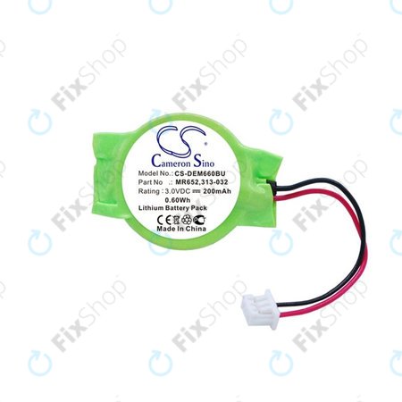 Batterie de secours pour Dell Latitude E6320, 200mAh, Lithium, 3V, 077-A00, HQ