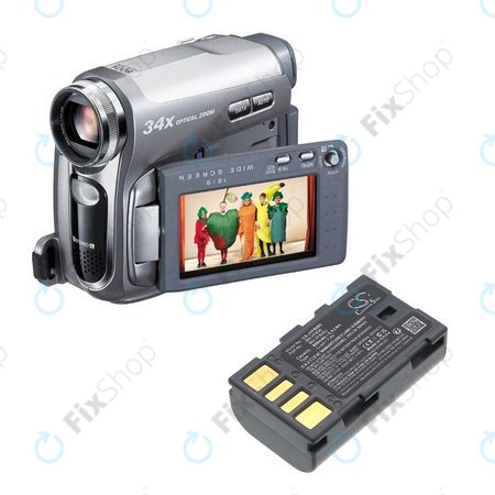 Batterie pour JVC Gr-D850ek, 800mAh, Li-Ion, 7.4V, BN-VF808, HQ