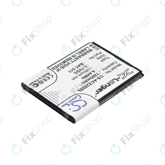 Batterie pour Acer Liquid Z200, BAT-311, Li-ion, 3.7V, 1200mAh, HQ