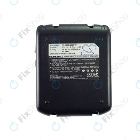 Batterie pour Hitachi C 14dsl, Dv 14dbl, Wh 14dbl, 3000mAh, Li-Ion, 14.4V, BSL 1415, BSL 1430, HQ
