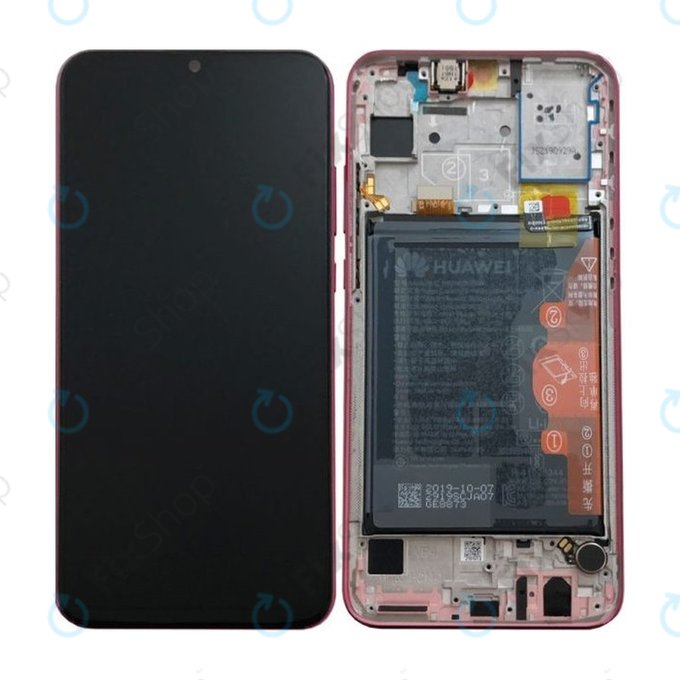 Huawei Honor 20 Lite - Écran LCD + Ecran Tactile + Cadre + Batterie (Rouge Phantom) - 02352QMU Genuine Service Pack
