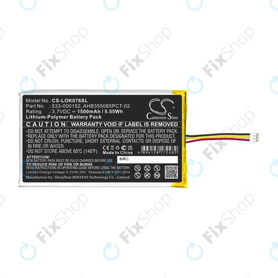 Batterie pour Logitech G913, G913 TKL, G915, G915TKL, 1500mAh, Li-Pol, 3.7V, 533-000152, HQ