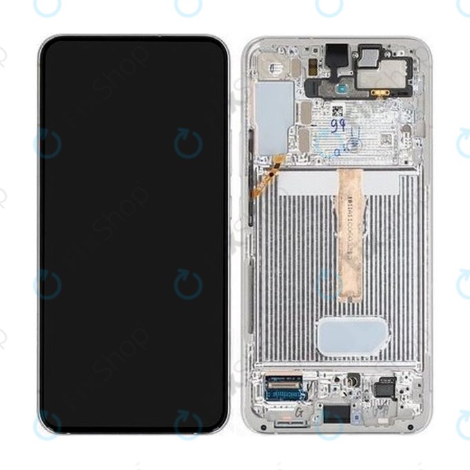Samsung Galaxy S22 Plus S906B - Écran LCD + Écran Tactile + Cadre (Blanc Phantom) - GH82-27500B, GH82-27501B Genuine Service Pack