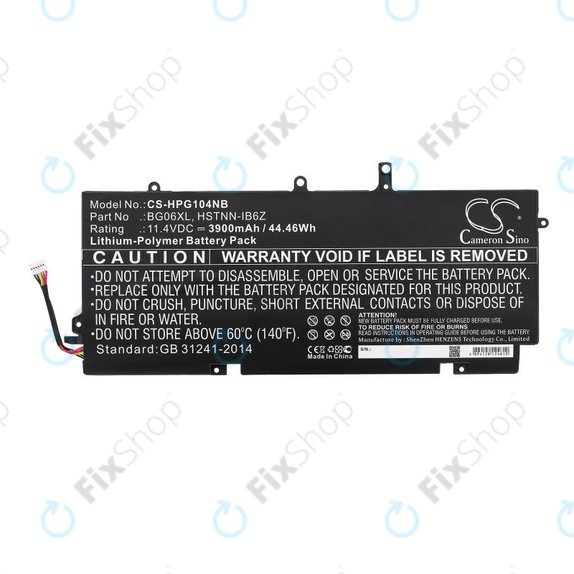 Batterie pour HP Elitebook 1040 G3, 3900mAh, Li-Pol, 11.4V, BG06XL, HQ