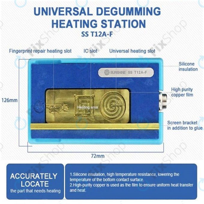Sunshine T12A-F - Station chauffante empreinte digitale / bouton home pour iPhone
