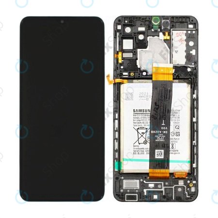 Samsung Galaxy A32 5G A326B - Écran LCD + Écran tactile + Cadre + Batterie (Noir génial) - GH82-25453A, GH82-25454A Genuine Service Pack