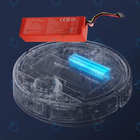 Batterie pour Xiaomi Mi Robot Vacuum Mop 2 (Mijia 2C), 2 Pro, P1904-4S2P-MM, Li-Ion, 14.4V 6500mAh