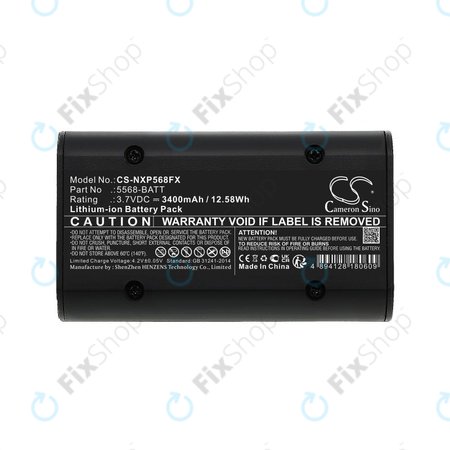 Batterie pour Nightstick 5566, 5568, 3400mAh, Li-Ion, 3.7V, 5568-BATT, HQ
