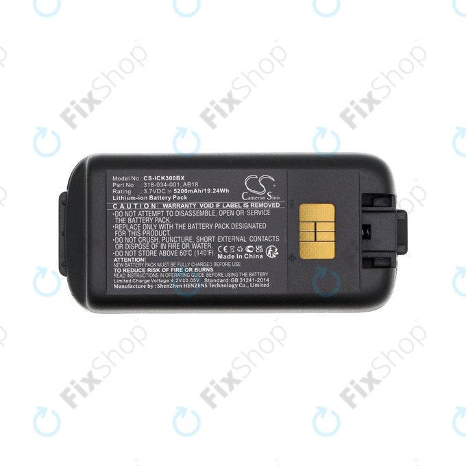 Batterie pour Intermec CK3, CK3A, CK3X, CK3R, CK3C, CK3C1, CK3N, 5200mAh, Li-Ion, 3.7V, 318-034-001, HQ