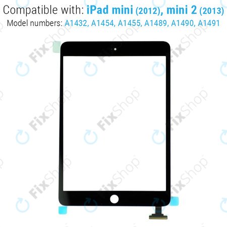 Apple iPad Mini, Mini 2 - Écran tactile + connecteur IC (Noir)
