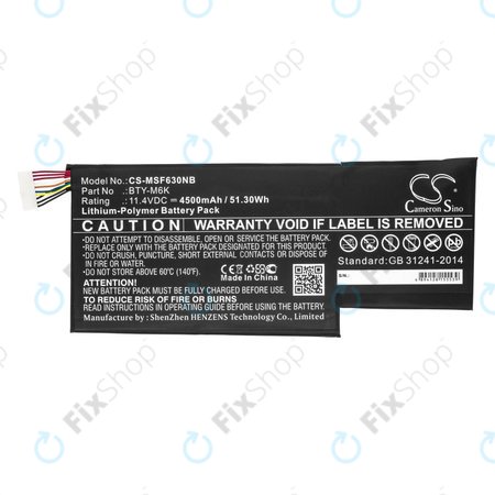 Batterie pour MSI GF63, MSI GF75, MSI GS63, 4500mAh, Li-Pol, 11.4V, BTY-M6K, HQ