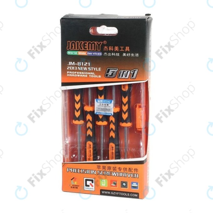 Jakemy JM-8121 - Jeu de tournevis pour appareils Apple et Samsung 5 en 1