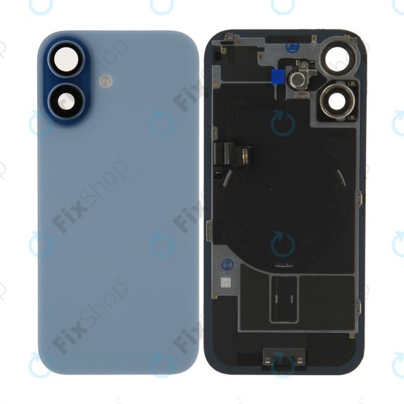 Verre de coque arrière pour iPhone 17, Mist Blue, Pulled A