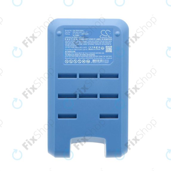 Batterie pour Tineco Pure One S11, A11, 2000mAh, Li-Ion, 21.6V, ZB1965-20P, HQ