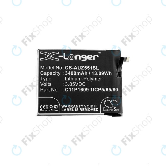 Asus ZenFone 3 Max ZC553KL (X00DD) - Batterie C11P1609 3400mAh HQ