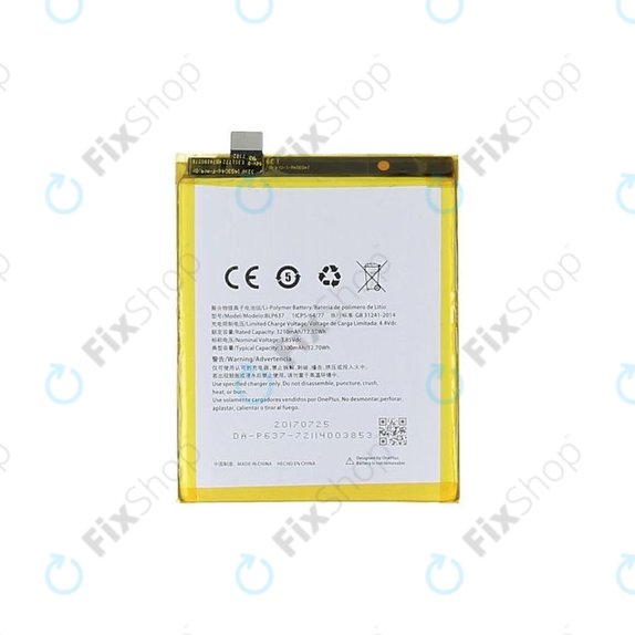 OnePlus 5, 5T - Batterie BLP637 3300mAh