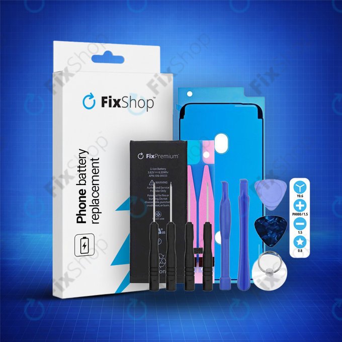 Apple iPhone 6S - Batterie 1715mAh FixPremium + Adhésif pour Batterie + Adhésif pour LCD + Kit d'outils - Multipack