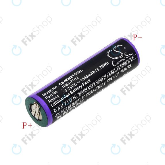 Batterie pour Moser Ermila 1884, 1885, Wahl 1884 LI+PRO, Wahl Ermila 1884, 1885, 1800mAh, LiFePO4, 3.2V, -, HQ