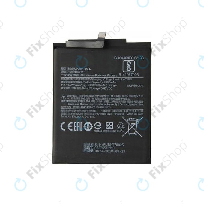 Xiaomi Redmi 6, Redmi 6A - Batterie BN37 3000mAh