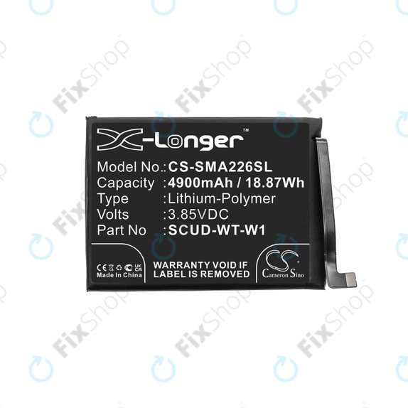 Batterie pour Samsung A22 5G A226B, 4900mAh, Li-Pol, 3.85 V, SCUD-WT-W1, HQ