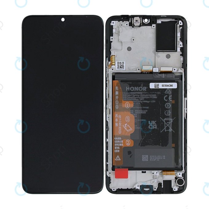 Honor X7 CMA-LX2 - Écran LCD + Écran Tactile + Cadre (Noir) - 0235ACBE Genuine Service Pack