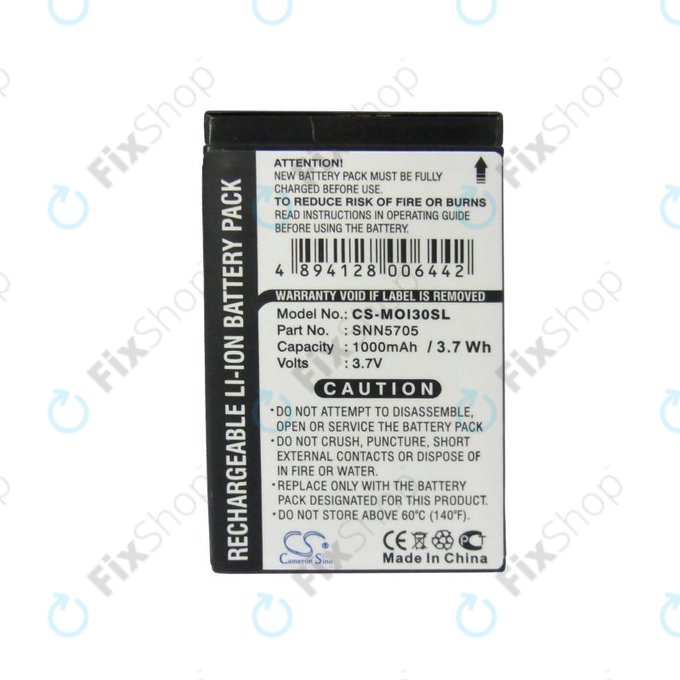 Batterie pour Motorola i930, i920, i95, 1000mAh, Li-Ion, 3.7V, SNN5705, HQ
