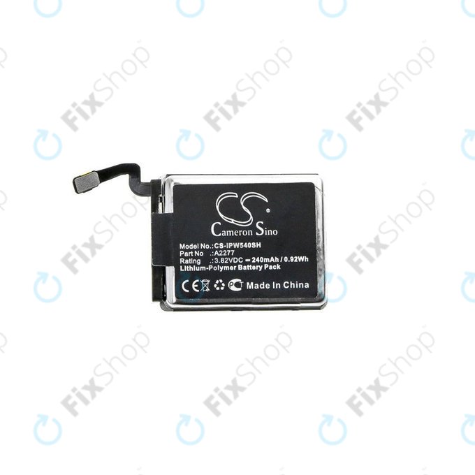 Batterie pour Apple Watch 5 40 mm, 240mAh, Li-Pol, 3.82 V, A2277, HQ