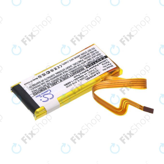 Batterie pour Apple iPod Classic 6th Gen, iPod 5G, iPod Video, 450mAh, Li-Pol, 3.7V, EC008, HQ