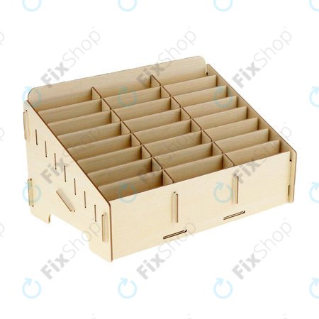 Boîte de rangement pour 24 téléphones portables pour atelier (en bois)