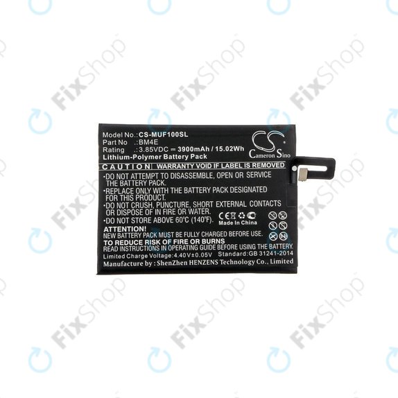 Batterie pour Pocophone M1805e10a, Pocophone Poco F1, 3900mAh, Li-Pol, 3.85 V, BM4E, HQ