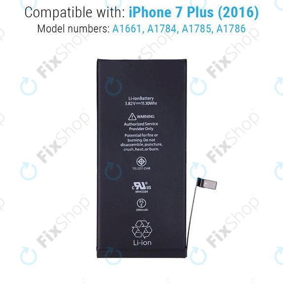 Batterie pour iPhone 7 Plus, 2900mAh, Service Pack