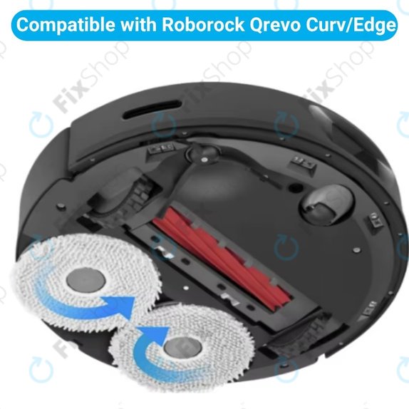 Chiffon de vadrouille, 4 pièces pour Xiaomi Roborock Qrevo Curv, Qrevo Edge