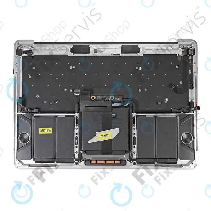 Apple MacBook Pro 13" A1706 (Fin 2016 - Mi 2017) - Cadre clavier supérieur + clavier US + microphone + trackpad + haut-parleurs (gris sidéral)