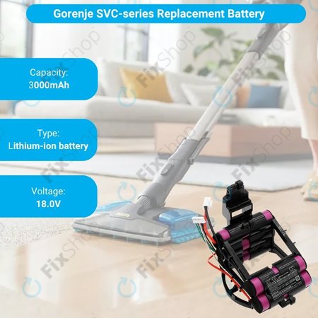 Gorenje SVC-series - Batterie 861789 Li-Ion 18.0V 3000mAh HQ